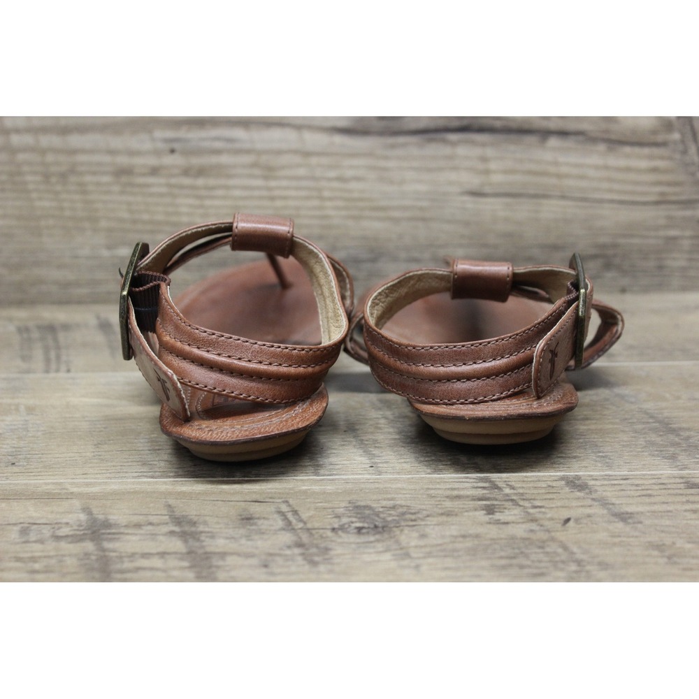 Frye‎ women's Alessia Trapunto leather strappy thong artisanal sandals 9.5M - Picture 4 of 16